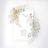 Bridal Pearl Crystal Hair Comb, Wedding Rhinestone Floral Headpiece, Gold or Silver Hair Comb for Brides - KaleaBoutique.com