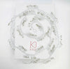 X-Long Silver Hair Vine, Crystal Bead Long Hair Wire Head Wreath, Wedding Silver Headband Gem Hairpiece - KaleaBoutique.com