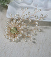 Bridal Bouquet Cascade Pearl Brooch, Hand Wired Wedding Pearl Broach, Bridesmaid Gold Wire Broach Jewelry, Multi Strand Pearl Cluster Broach - KaleaBoutique.com