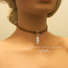 Feather Charm Cord Choker Necklace, Boho Double Strand Knot Necklace, Southwest Style Leather Choker Necklace - KaleaBoutique.com