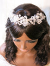 White Pearl Bridal Wire Tiara, Wedding Pearl Headband, Bridal Shower Pearl Head Wreath, Pearl Hair Vine - KaleaBoutique.com