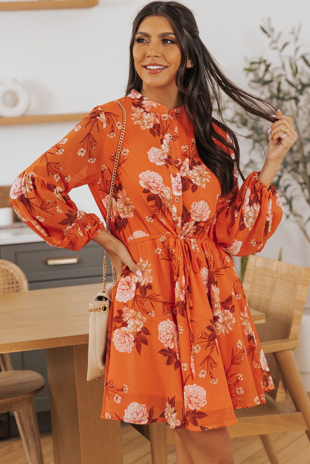 Forever 21 orange floral dress cheap