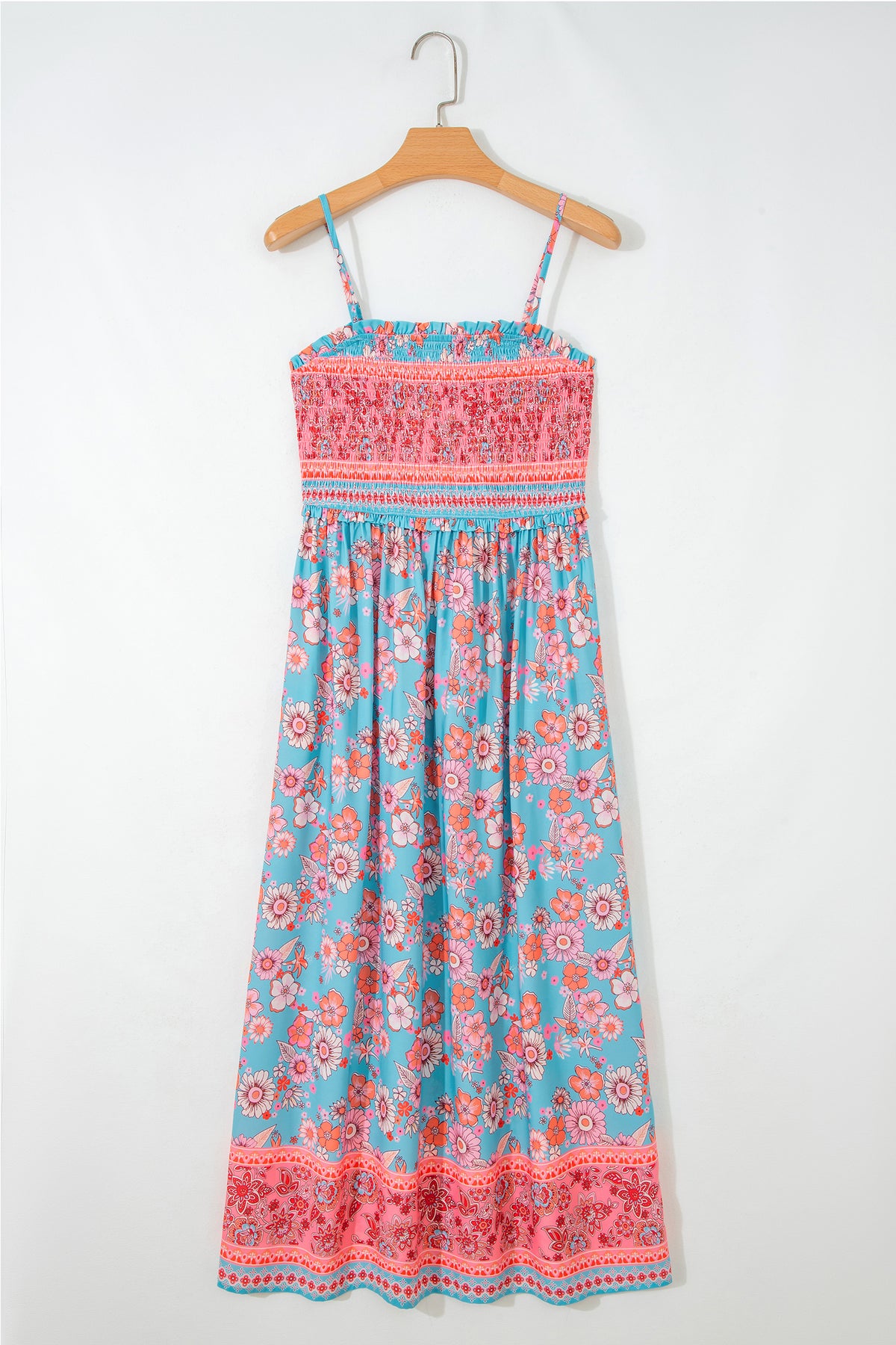 KaleaBoutique Comfortable Bohemian Ethnic Print Spaghetti Straps Vacation Maxi Dress - KaleaBoutique.com