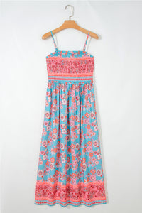 KaleaBoutique Comfortable Bohemian Ethnic Print Spaghetti Straps Vacation Maxi Dress - KaleaBoutique.com