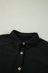 KaleaBoutique Waffle Knit Patchwork Buttoned Oversized Shacket - KaleaBoutique.com