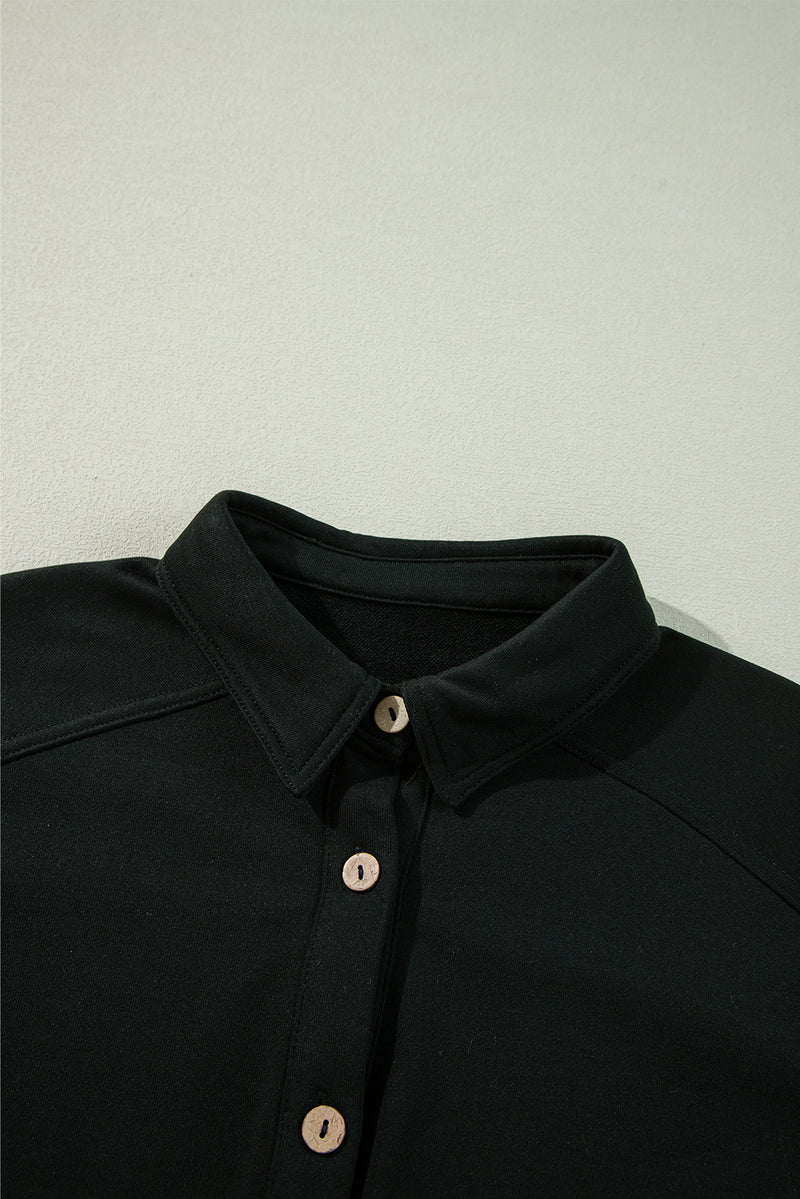 KaleaBoutique Waffle Knit Patchwork Buttoned Oversized Shacket - KaleaBoutique.com