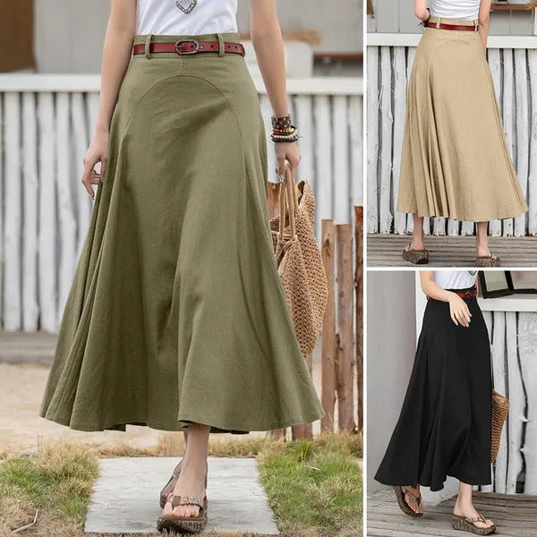 Hot Sale Fashion Ladies All-match Tutu A- Line Skirt High Waist Slimming Plus Size Long Dress - KaleaBoutique.com