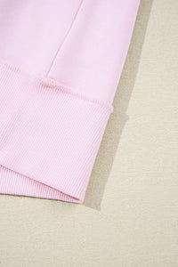 KaleaBoutique Stylish Exposed Seam Color Block Striped Patchwork Loose Henley Sweatshirt - KaleaBoutique.com