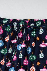 KaleaBoutique Stylish Colorful Christmas Lights Print Shirt and Pants Pajama Set - KaleaBoutique.com