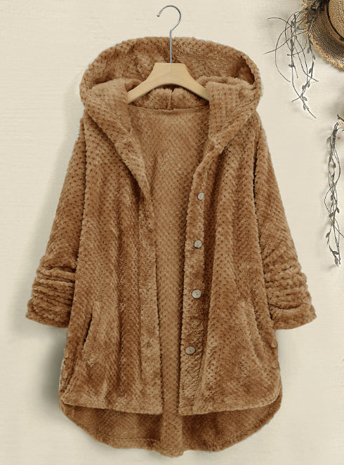 KaleaBoutique Women's Hooded Velvet-Look Sweatshirt Coat - KaleaBoutique.com