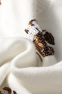 Sequin Football Print Round Neck Long Sleeve Loose Fit Sweater - KaleaBoutique.com