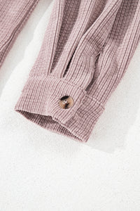 Corduroy Flap Pocket Button Up Shacket - KaleaBoutique.com