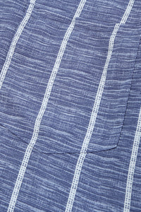 KaleaBoutique Stylish Striped Print V Neck Half Buttons Loose Blouse - KaleaBoutique.com
