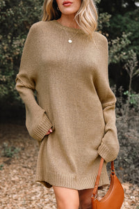 KaleaBoutique Stylish Oversize Drop Shoulder Slouchy Sweater Dress - KaleaBoutique.com