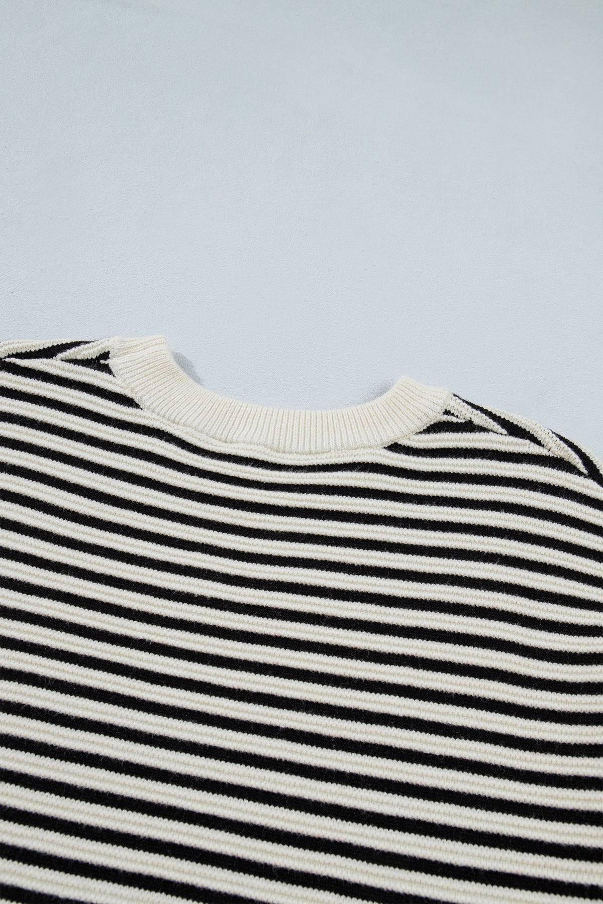 Ribbed Trim Drop Shoulder Oversized Sweater - KaleaBoutique.com