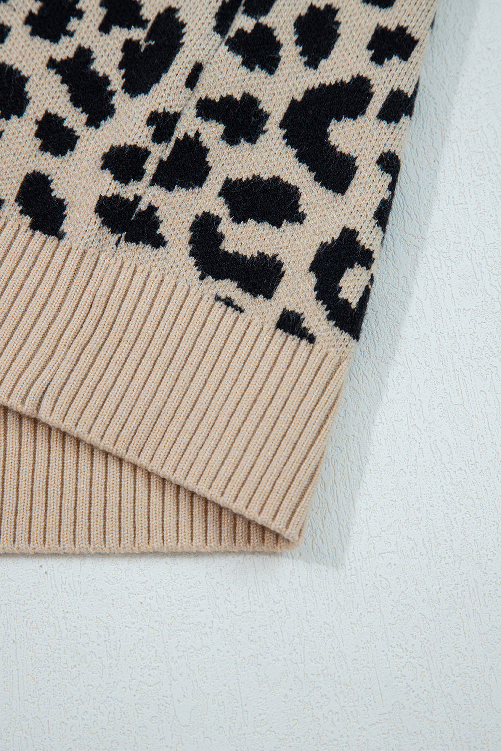KaleaBoutique Stylish Leopard Drop Shoulder Chunky Knitted Cardigan Sweater - KaleaBoutique.com