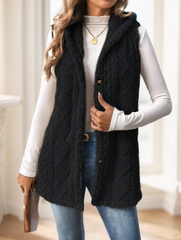 KaleaBoutique Women's Hooded Knit Vest - KaleaBoutique.com