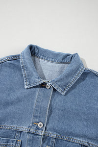 KaleaBoutique Stylish Classic Washed Oversize Pocketed Denim Jacket - KaleaBoutique.com