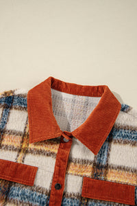 KaleaBoutique Plus Size Plaid Print Collared Buttoned Jacket - KaleaBoutique.com