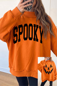 Orange Reversible Halloween Sweatshirt - KaleaBoutique.com
