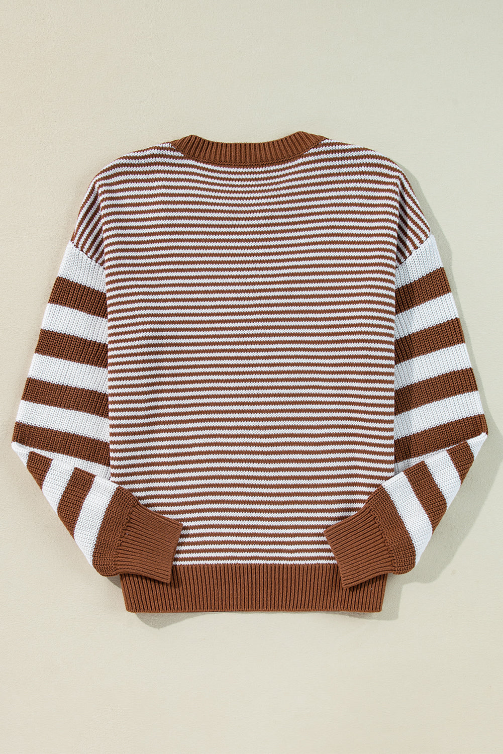 KaleaBoutique Geometric Textured Drop Shoulder Sweater - KaleaBoutique.com