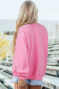 Oversize Drop Shoulder Reversible Mock Neck Sweatshirt - KaleaBoutique.com