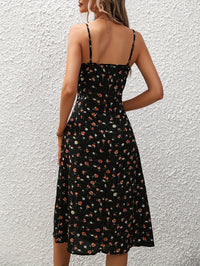 New Polka Dot Print Suspender Dress Summer Sexy Split Long Dresses For Womens Clothing - KaleaBoutique.com