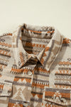 KaleaBoutique Aztec Geometric Print Pockets Plus Size Jacket - KaleaBoutique.com