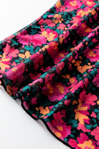 KaleaBoutique Stylish Slim Fit Floral Mesh Long Sleeve Mock Neck Top - KaleaBoutique.com