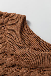 KaleaBoutique Comfortable Fish Scale Textured Knit Ribbed Crew Neck Short Sleeve Sweater - KaleaBoutique.com