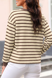 KaleaBoutique Comfortable Patchwork Ribbed Cuff Casual Pullover Sweatshirt - KaleaBoutique.com
