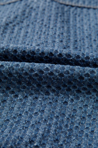 Double Flap Pocket Denim Textured Button Down Jacket - KaleaBoutique.com