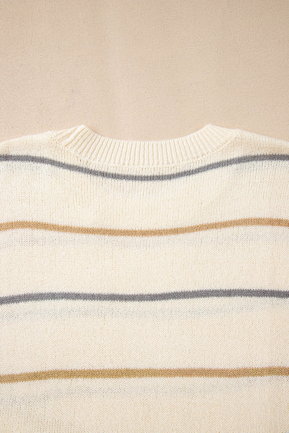 KaleaBoutique Comfortable Striped Print Drop Shoulder Shift Sweater Mini Dress - KaleaBoutique.com
