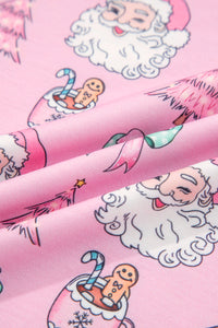 KaleaBoutique Stylish Ho Ho Ho Christmas Fashion Print 2pcs Lounge Short Set - KaleaBoutique.com