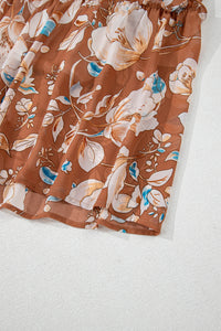 KaleaBoutique Beautiful Floral Print Shirred Square Neck High Waist Maxi Dress - KaleaBoutique.com
