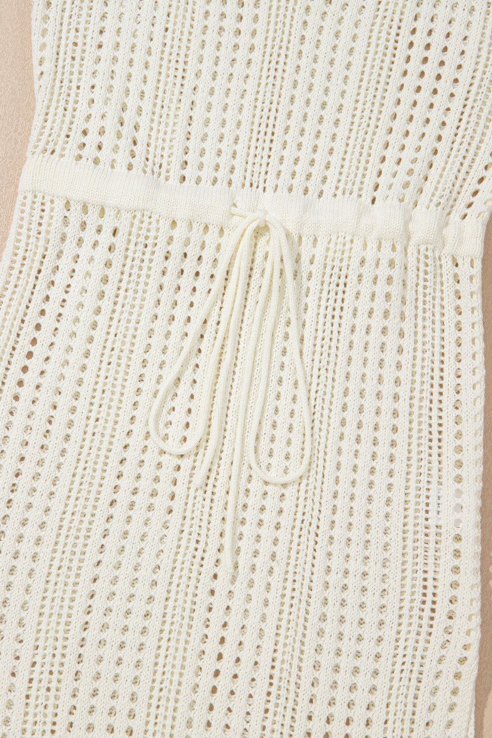 KaleaBoutique Stylish Open Knit Drawstring Waist Beach Dress - KaleaBoutique.com