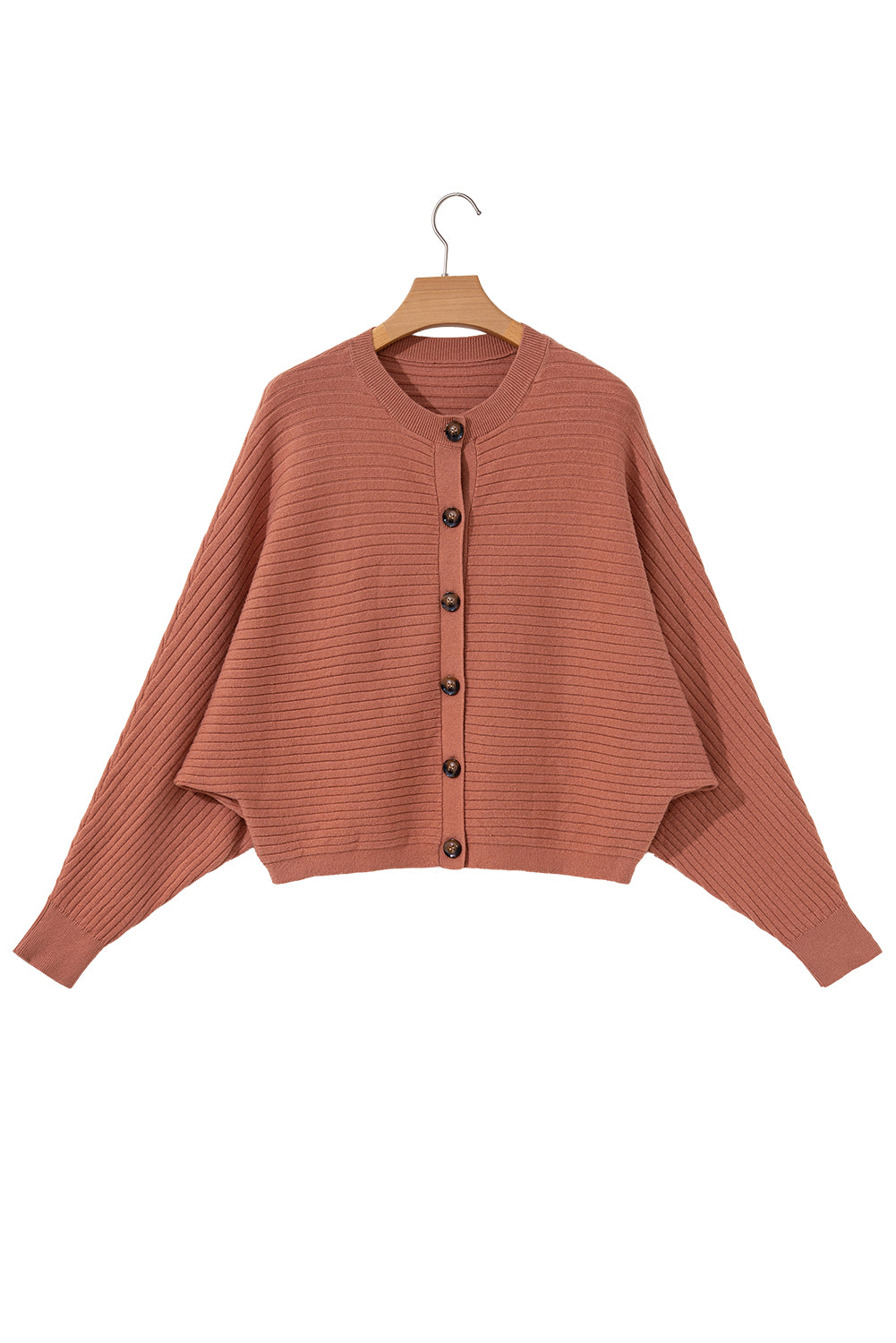 KaleaBoutique Stylish Wide Rib Knit Button Front Dolman Sleeve Sweater Cardigan - KaleaBoutique.com
