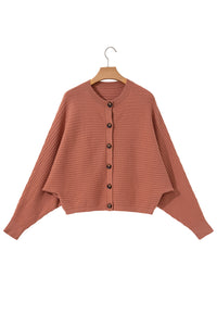 KaleaBoutique Stylish Wide Rib Knit Button Front Dolman Sleeve Sweater Cardigan - KaleaBoutique.com