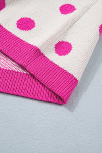 KaleaBoutique Stylish Polka Dot Puff Short Sleeve Sweater Top - KaleaBoutique.com