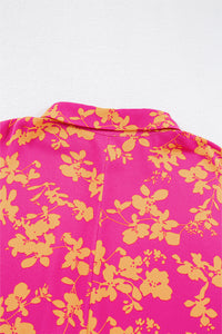 KaleaBoutique Stylish Beautiful Floral Print Drawstring Tunic Flowy Short Dress - KaleaBoutique.com