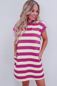 KaleaBoutique Stylish Cap Sleeve Pocketed Shift T-shirt Dress - KaleaBoutique.com