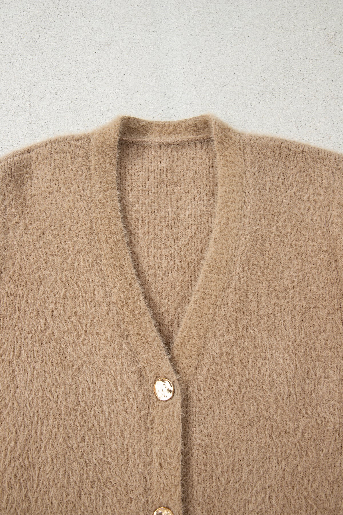 KaleaBoutique Comfortable Fuzzy Buttoned Front Midi Solid Cardigan - KaleaBoutique.com