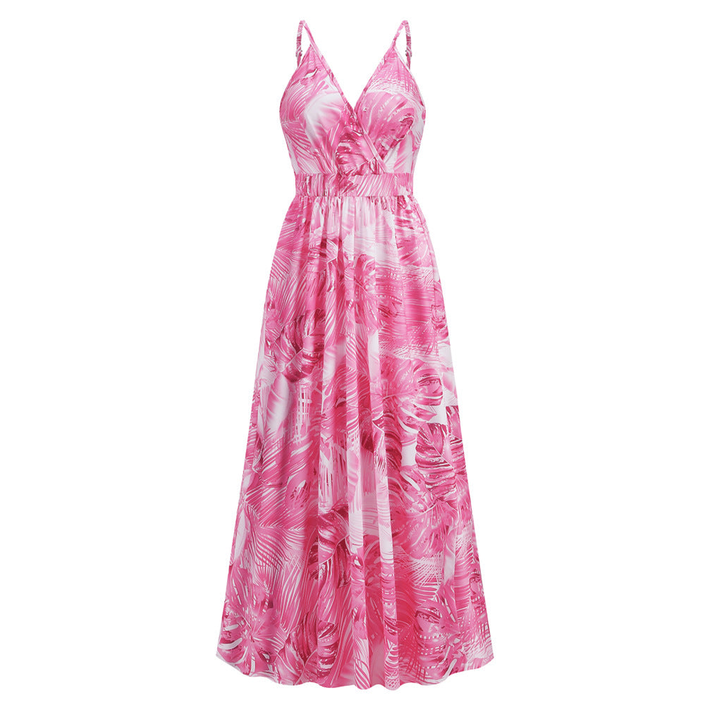 Flowers Long Dress Summer Swing Holiday Beach Dress - KaleaBoutique.com