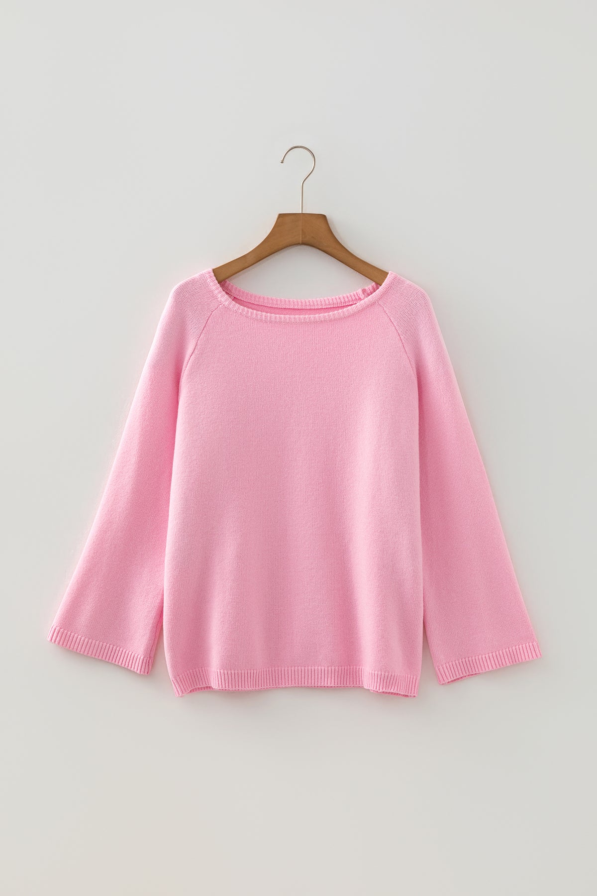 Solid Color Knit Loose Bracelet Sleeve Dolman Sweater - KaleaBoutique.com