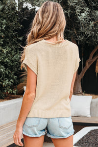 KaleaBoutique Stylish Bowknot Applique Cap Sleeve Sweater - KaleaBoutique.com