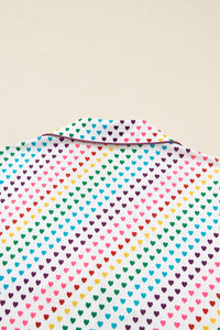 KaleaBoutique Stylish Pride Heart Print Valentines Long 2pcs Pajama Set - KaleaBoutique.com