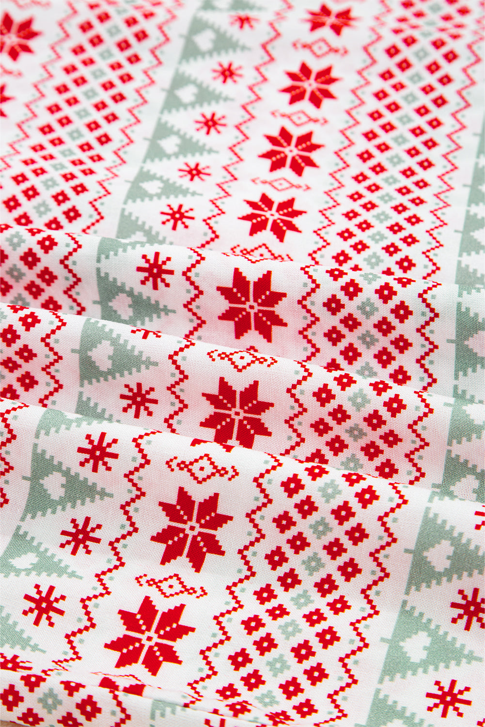 KaleaBoutique Comfortable Christmas Pattern Print Shirt Style Long 2pcs Pajama Set - KaleaBoutique.com