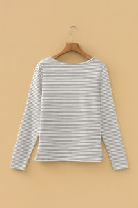 KaleaBoutique Classic Stylish Square Neck Long Sleeve Top - KaleaBoutique.com
