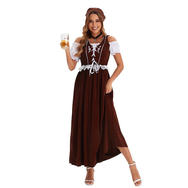 Women's Beer Festival Clothing Multi-color Length Dress - KaleaBoutique.com