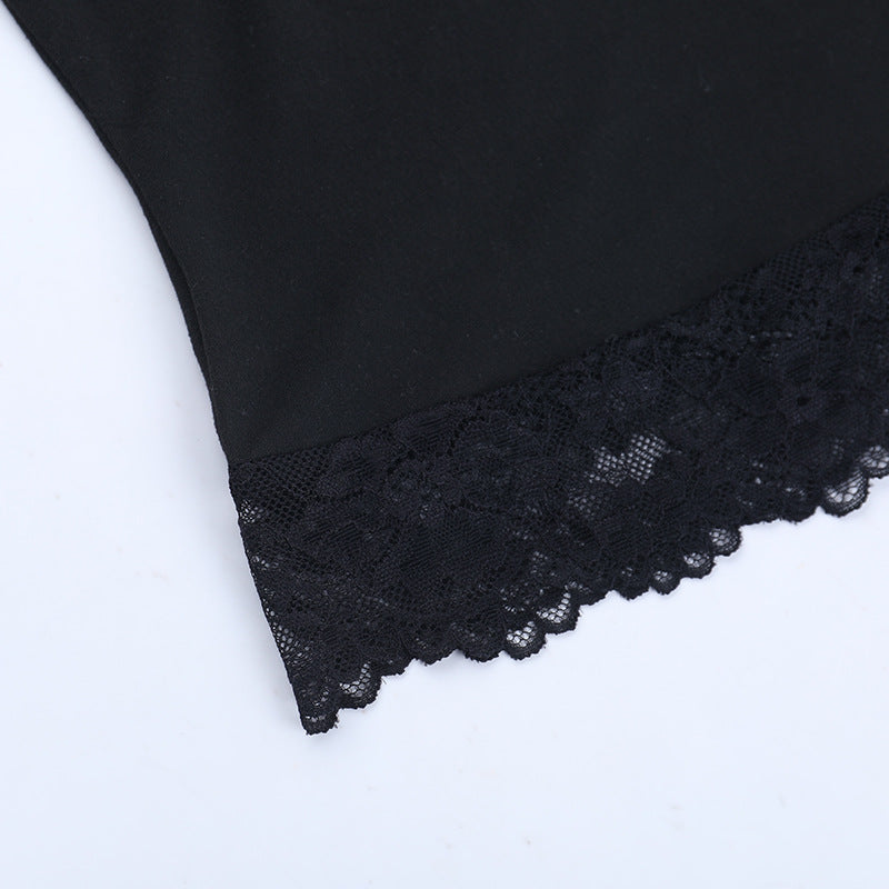 Women's Lace-Trim Off-Shoulder Short-Sleeve Top